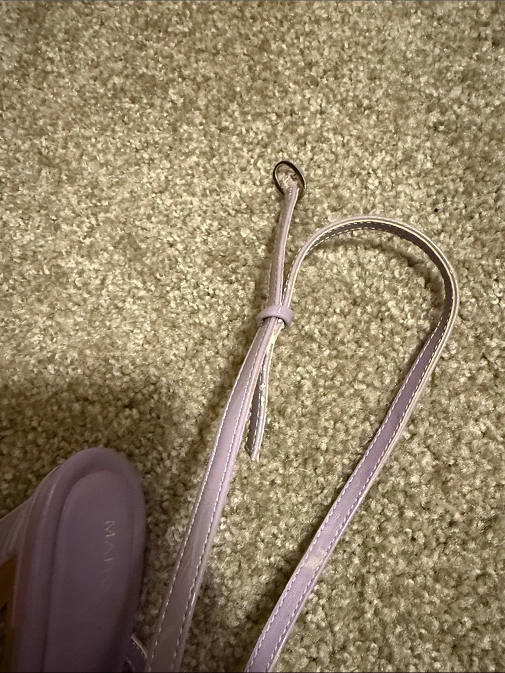 Marc Fisher Lavender Strappy Square-Toe Heel